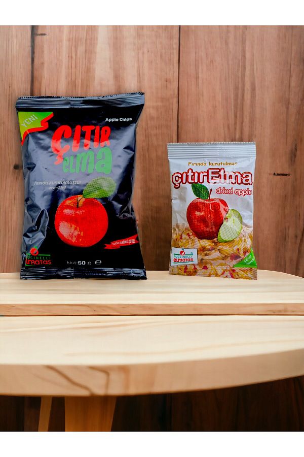 PUCCINELLI ELMATAŞ-50 g Crispy Apples Dried Without Additives & 10 g Slice Crispy Apples Dried 1