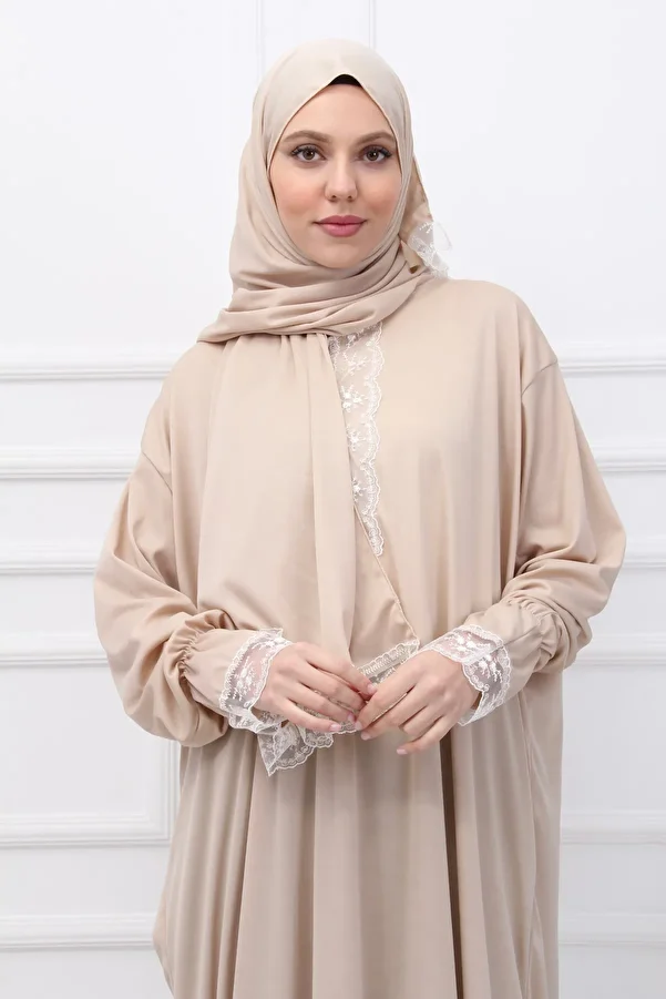 Kutay Collection-فستان صلاة نسائي بحجاب ذاتي 1