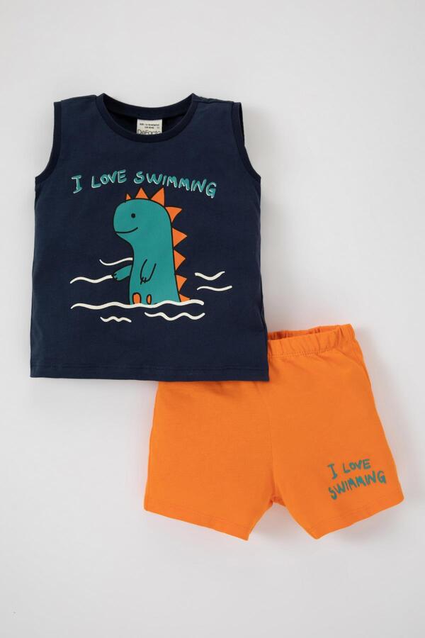 Defacto Erkek Bebek Baskılı Atlet Şort 2li Takım Z5380a223sm
