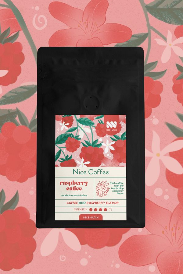 Nice Match-Raspberry Coffee Raspberry Flavored Coffee Filter Coffee 200 Gr 1