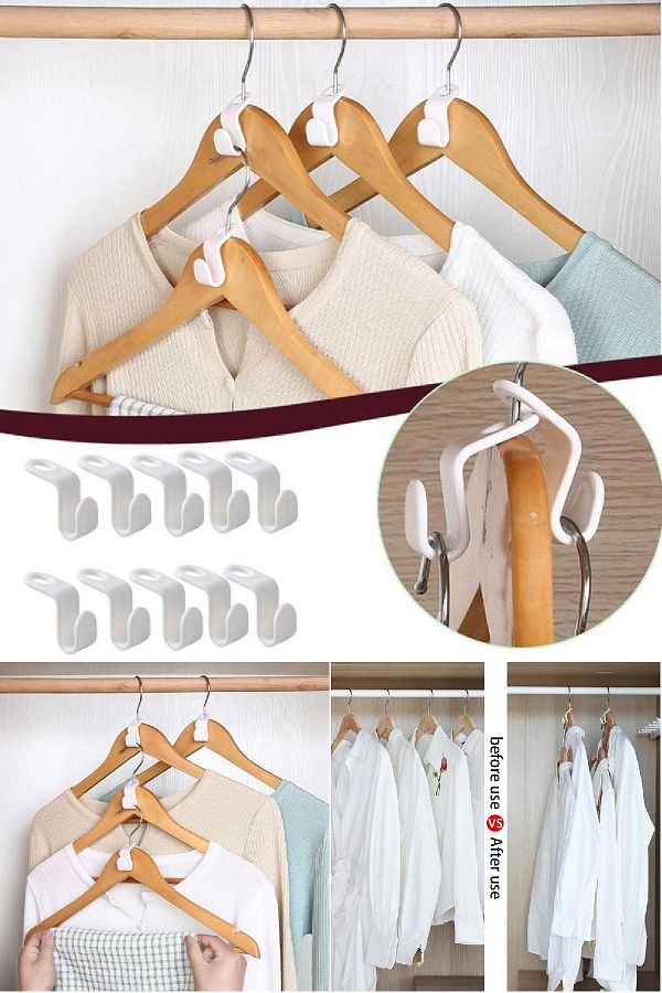 BİTERSE-10 Pieces Multi-Purpose Hanger Multiplexer Hooks Hook Hanger Pack of 10 1