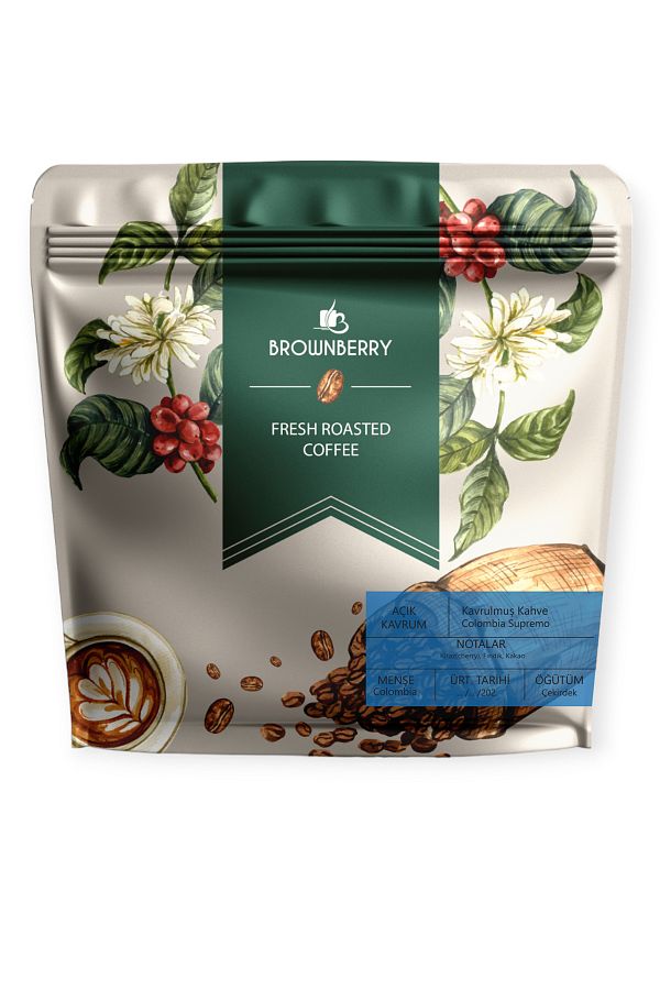 Brownberry-Colombia Supremo Coffee Roasted Open Grip (light Roast) - 4 X 250 Gr (1 Kg) 1