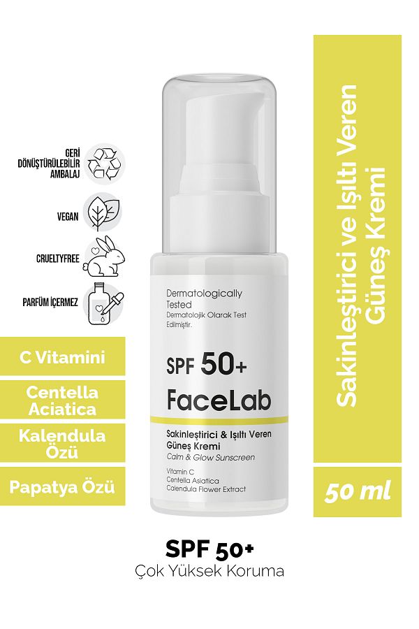 FaceLab-Calming Sunscreen with Vitamin C and Centella - SPF 50+ 50 ml 1