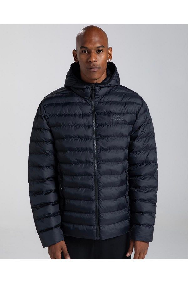 Kappa Logo Rina Men s Black Regular Fit Coat Trendyol