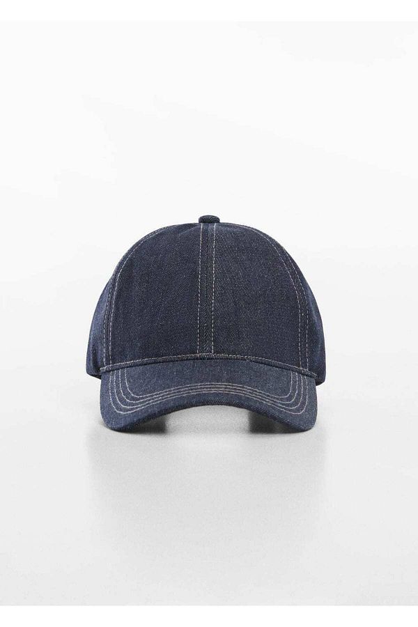 MANGO Man-Pălărie din denim cu vizor 1