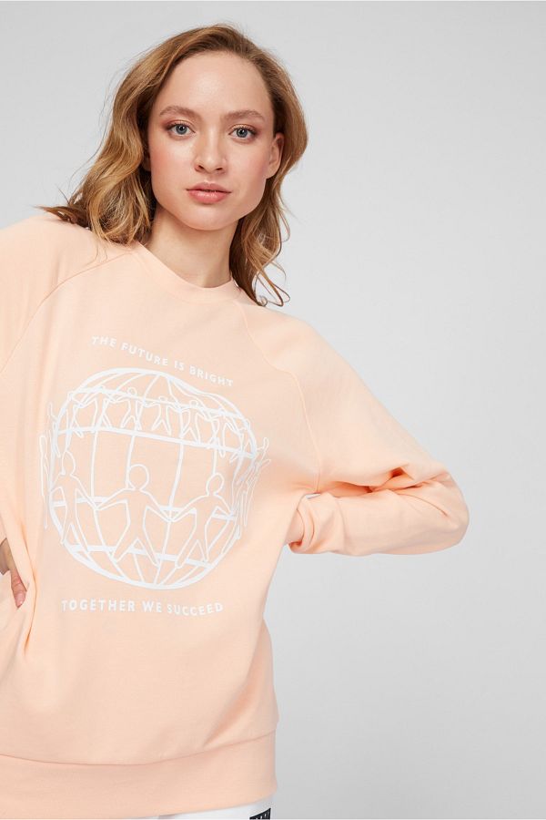 Tommy Hilfiger unisex peach sweatshirt EARTH DAY Trendyol