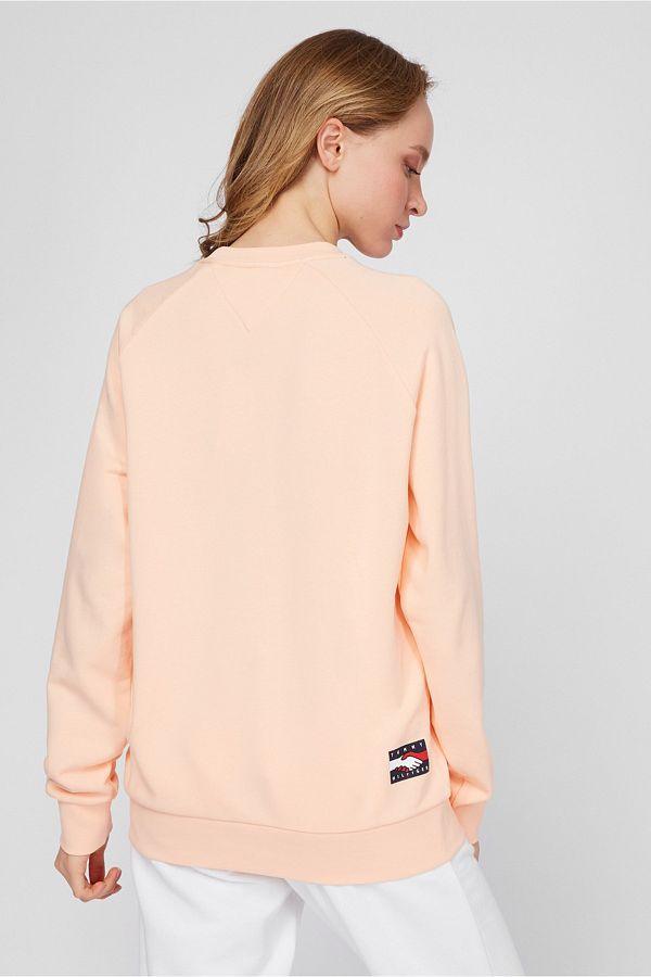 Peach tommy hilfiger sweatshirt discount