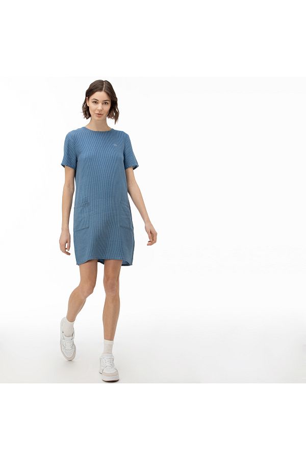 Lacoste denim dress sales