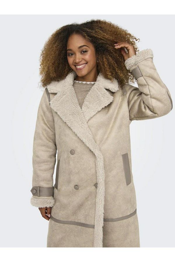 Only sherpa long coat top