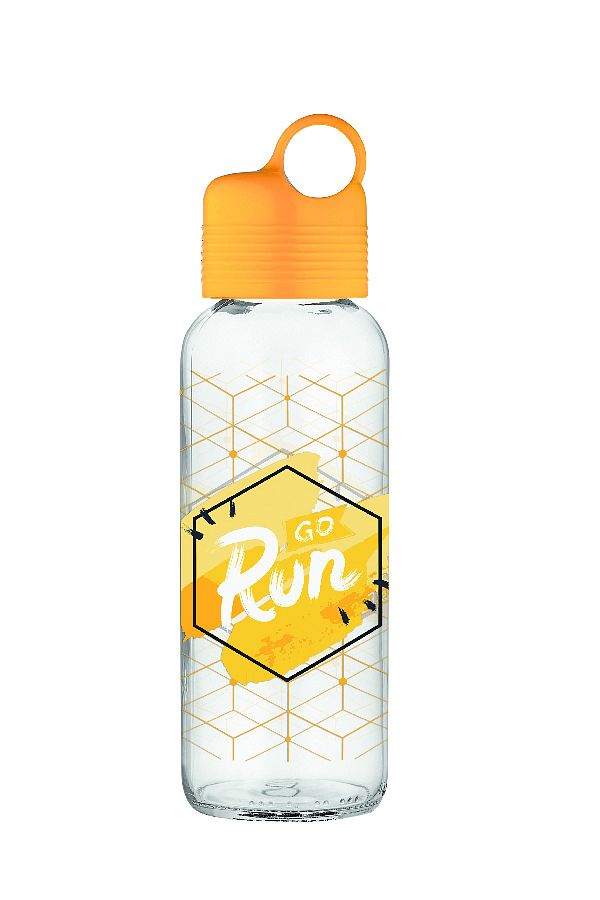 Renga-450 Cc Moon Glass Flask Transparent Patterned Yellow 1