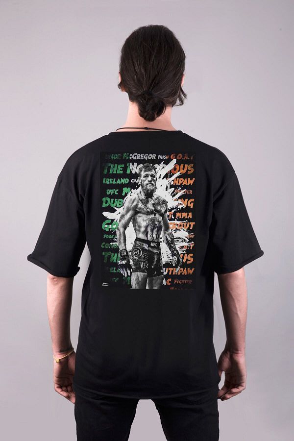 Pisa Art-Conor McGregor UFC Design Double Sided Printed Oversize Unisex T-Shirt 1