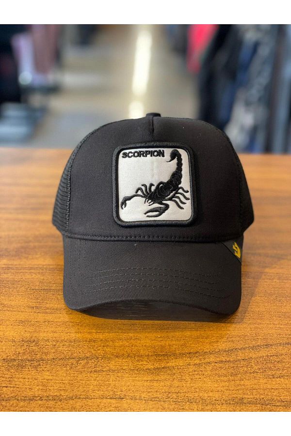 hamze Gorin Model Scorpion Figure Black Color Mesh Cap Hat Trendyol