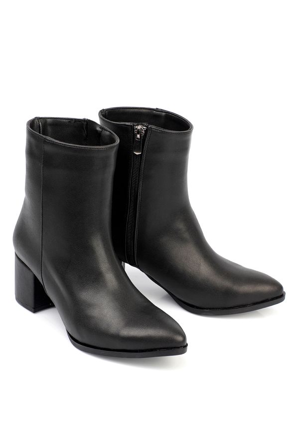 Capone Outfitters-Buty damskie do kostki ze szpiczastymi noskami i bocznym zamkiem błyskawicznym 1
