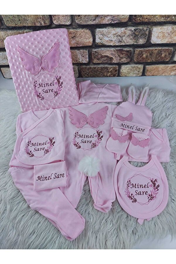 BEYCEY TASARIM Hastane Çıkış Seti Nakışlı Isimli Kişiye Özel Tasarım