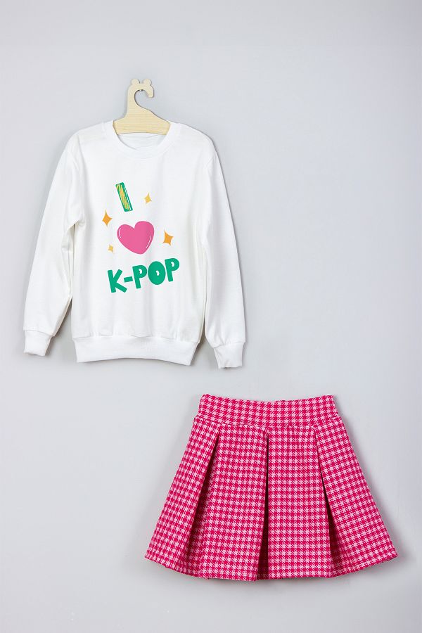 ADA BEBEK COCUK New Season I K Pop Printed Skirt Sweat Suit Trendyol