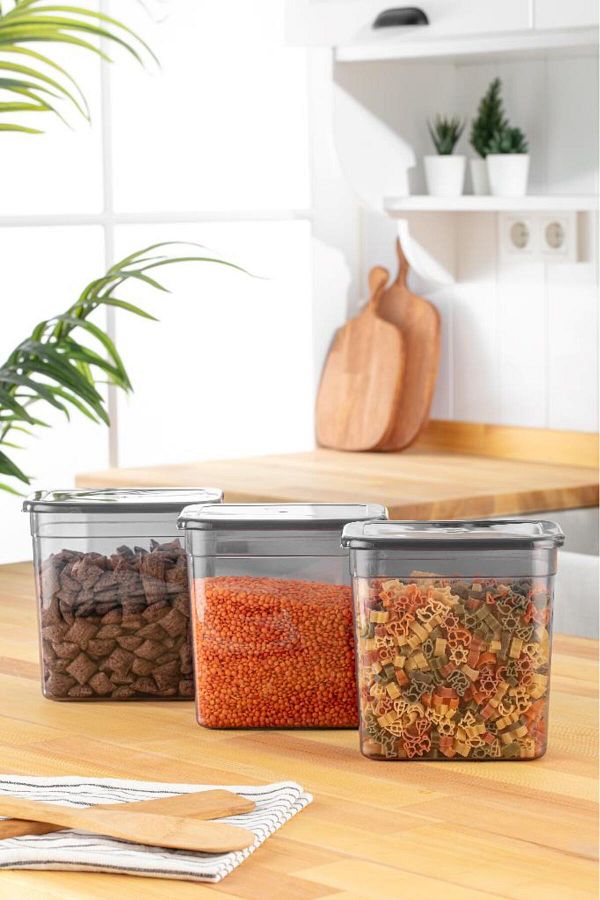 simplicity-3-Piece Tidy Rectangular Food and Spice Storage Container 2lt 1