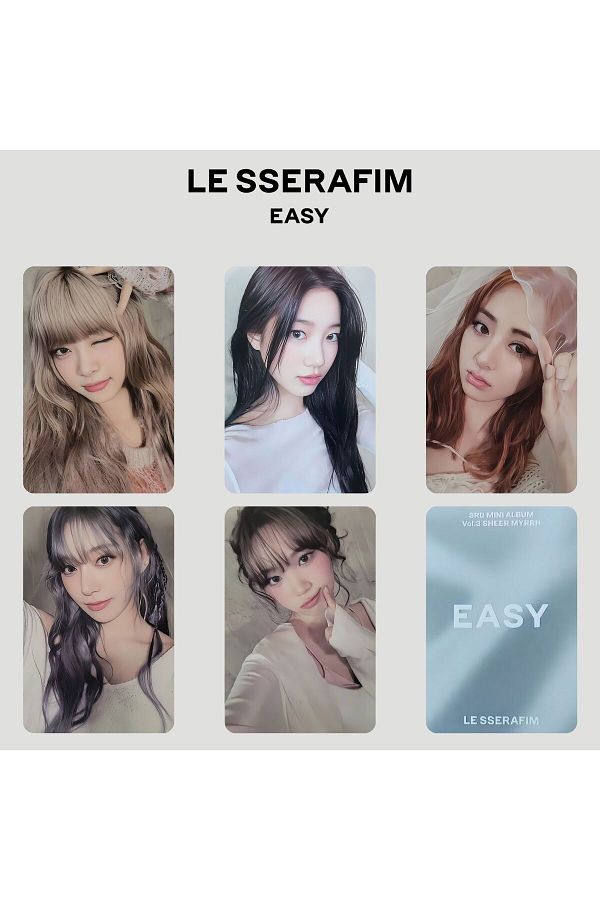 Kpop Dünyasi-LE SSERAFIM '' Easy '' Sheer Myrrh verPC Set 1