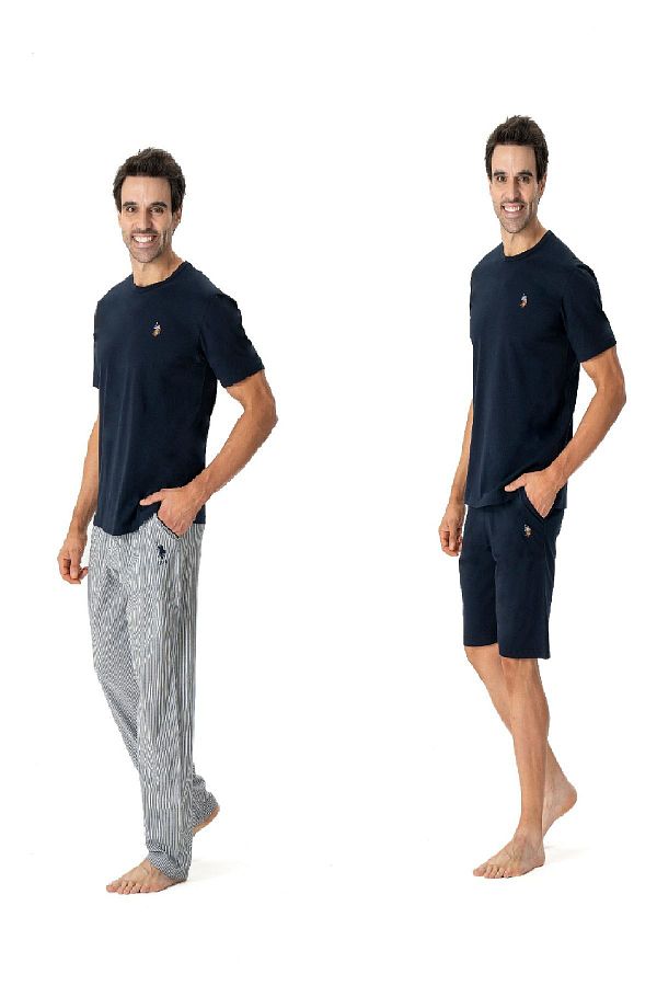 Mens polo pajama sets clearance