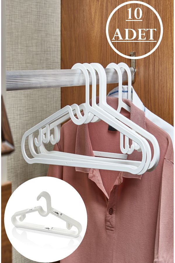 Bayev 10 Pieces Clothes Hangers Shirts Tie Hanger Plastic Hanger Ikea Model Hanger Wardrobe Hanger Trendyol