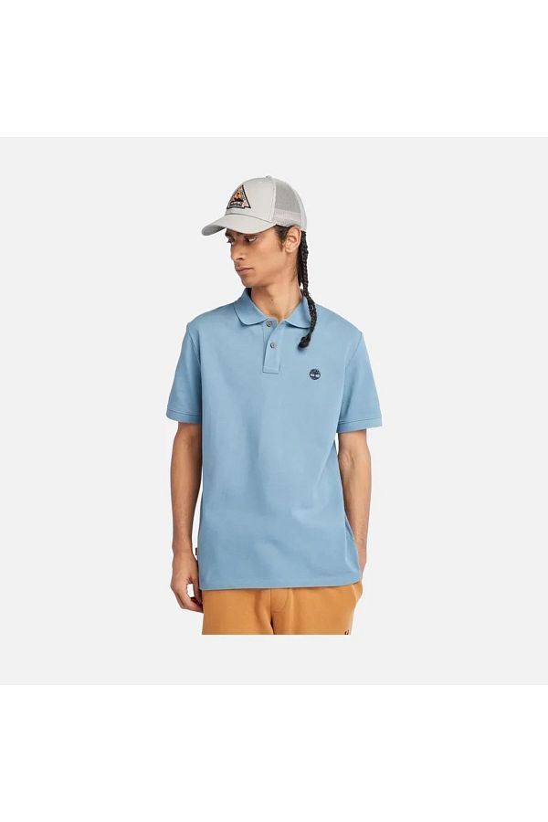 Timberland Pique Men s Blue Classic Collar Polo T Shirt Trendyol