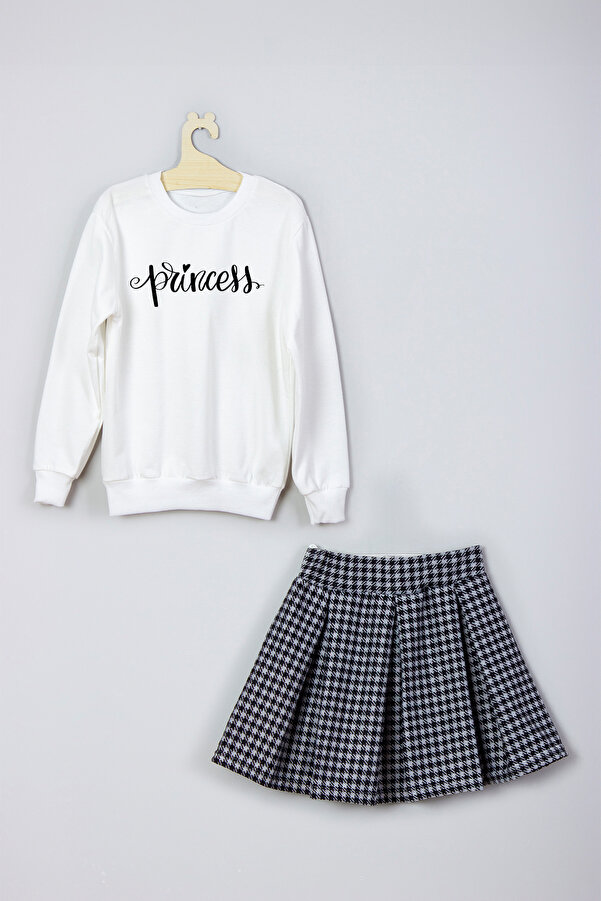 ADA BEBEK ÇOCUK Yeni Sezon Cep Unicorn Baskılı Etek Sweat Takım