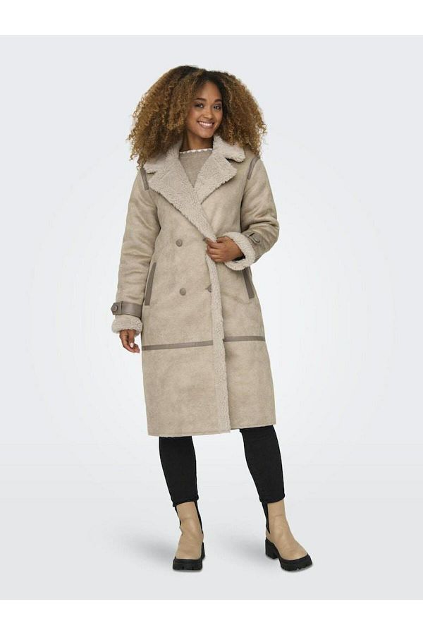 Only Sherpa Women s Long Coat Lva Bonded15324137 Trendyol