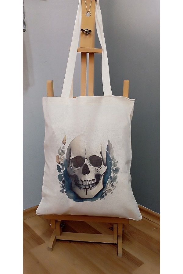 Day Of The Dead Skull Tote Bag Design Vector Download