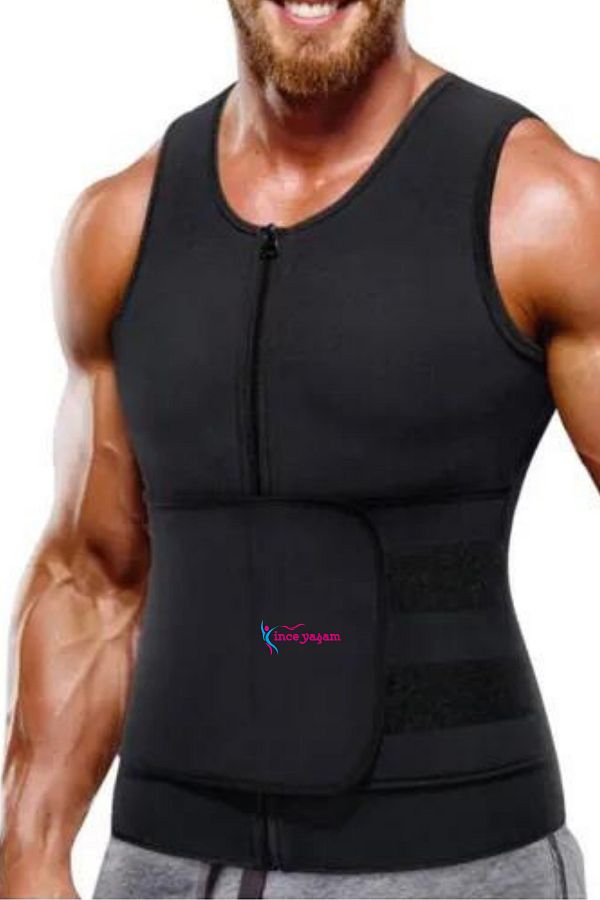 İNCEYAŞAM-Sauna Termica Neopren Vest Vesta Barbati Biker Vest 1