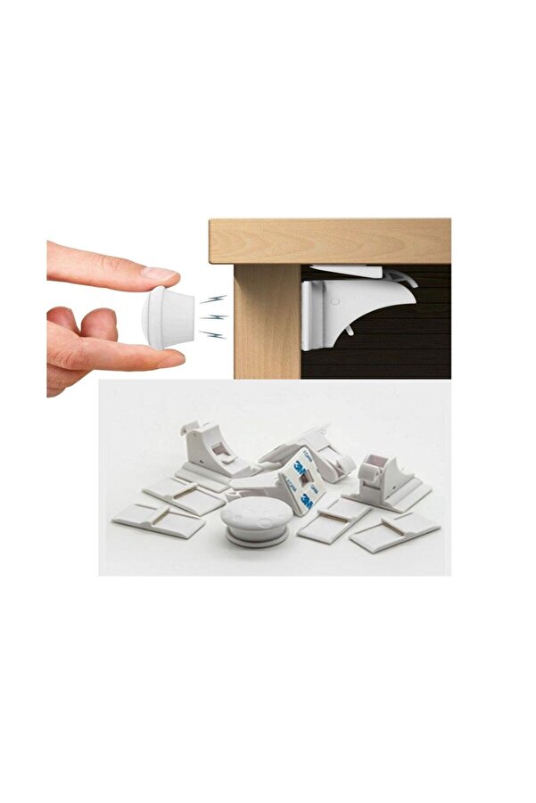 Hdg Manyetik Dolap Ve Çekmece Kilidi Manyetik Çocuk Güvenlik Kilidi 4 'lü Set Manyetik Kilit