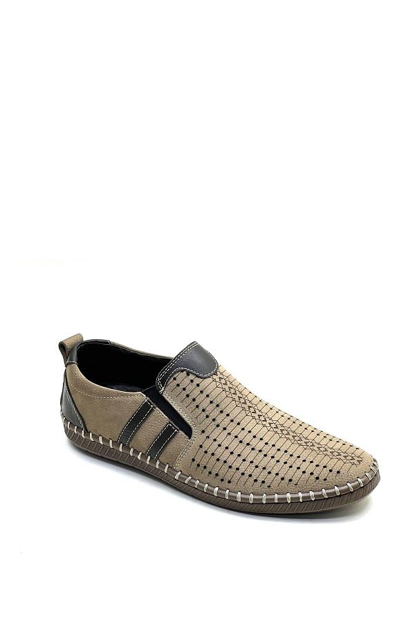 grado Genuine Leather Men s Summer Shoes Sand Color 170 18 Trendyol