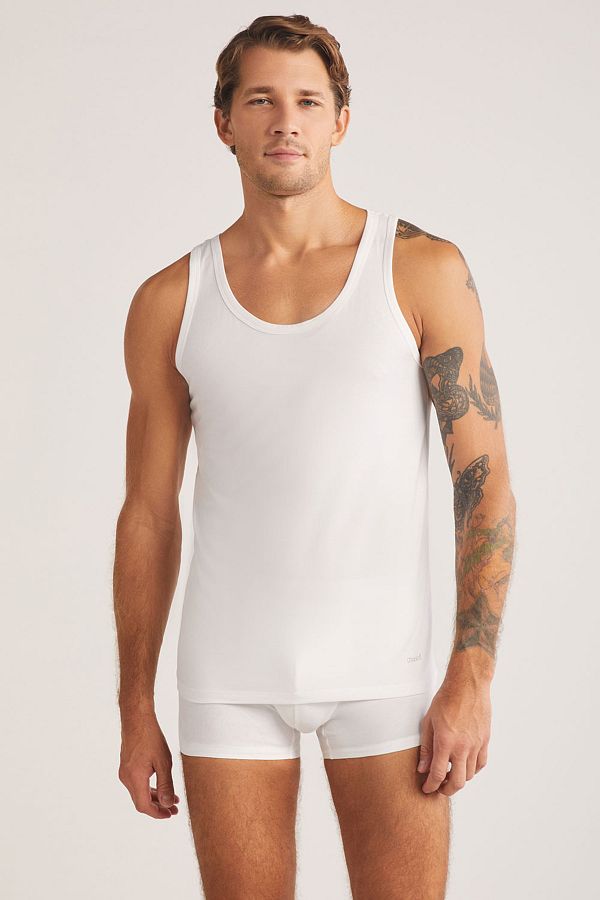 Kom-Men's Scott Cotton Lycra Tank Top 2-Piece Deal Pack 1