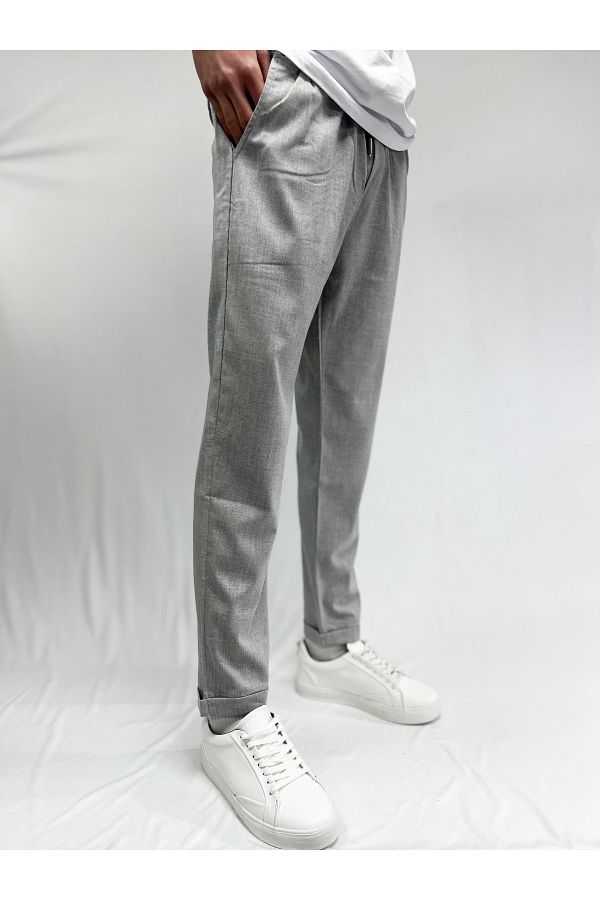 Offbeat Men s regular fit double leg jogger pants with elastic waist and side and back pockets Trendyol