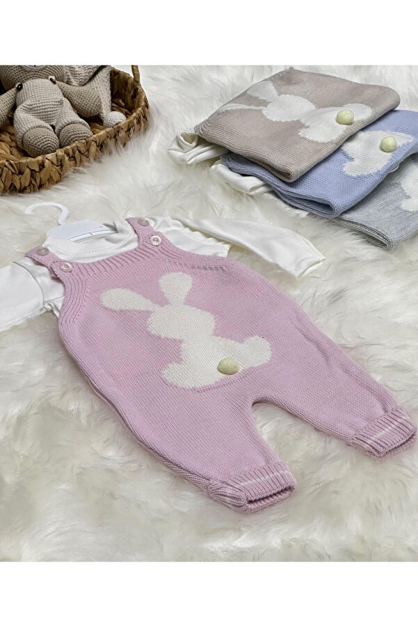 Home (PATİK HEDİYELİ) Littleland Penye Badili Tavşanlı Triko Slopet Tulum