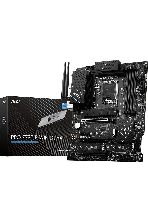 MSI-Mb Pro Z790-p WiFi Ddr4 Socket 1700 Ddr4 5333mhz(OC) PCI-e Gen4 M.2 Usb3.2 Dp HDMI 1x2.5g Lan Wi- 1