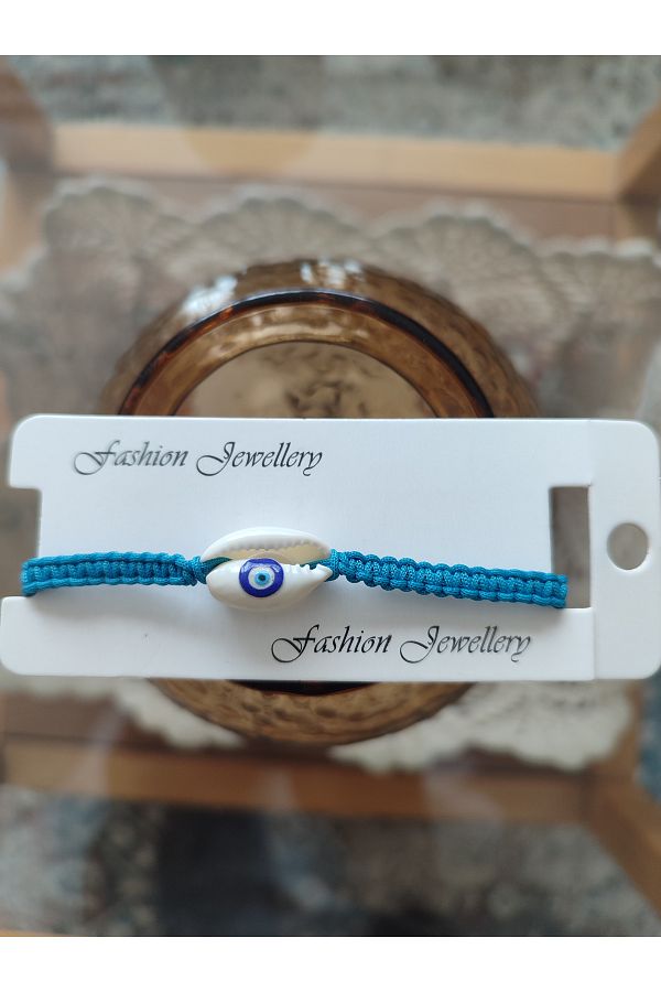 MagicStone-Evil Eye Seashell Macrame Bracelet 1