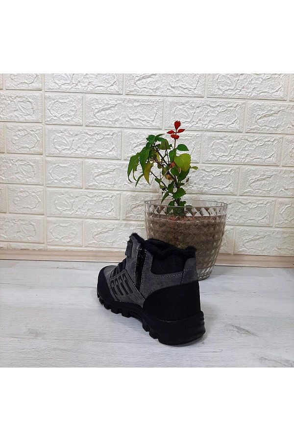 Boys black velcro boots best sale