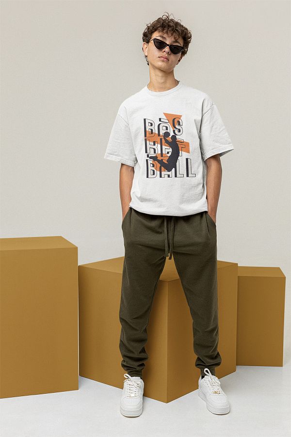 ADABEBEK-Tricou oversize imprimat baschet 1