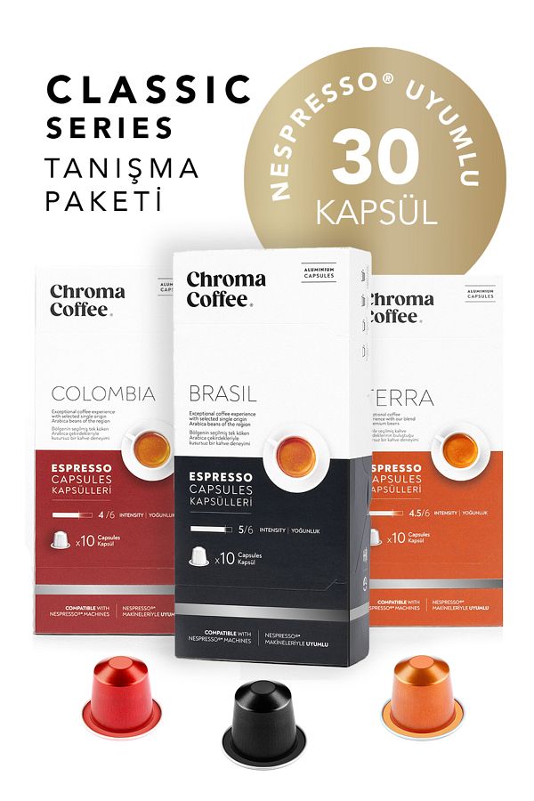 Chroma Coffee-Classic Series Introduction Package 30 Nespresso Compatible Coffee Capsules 1