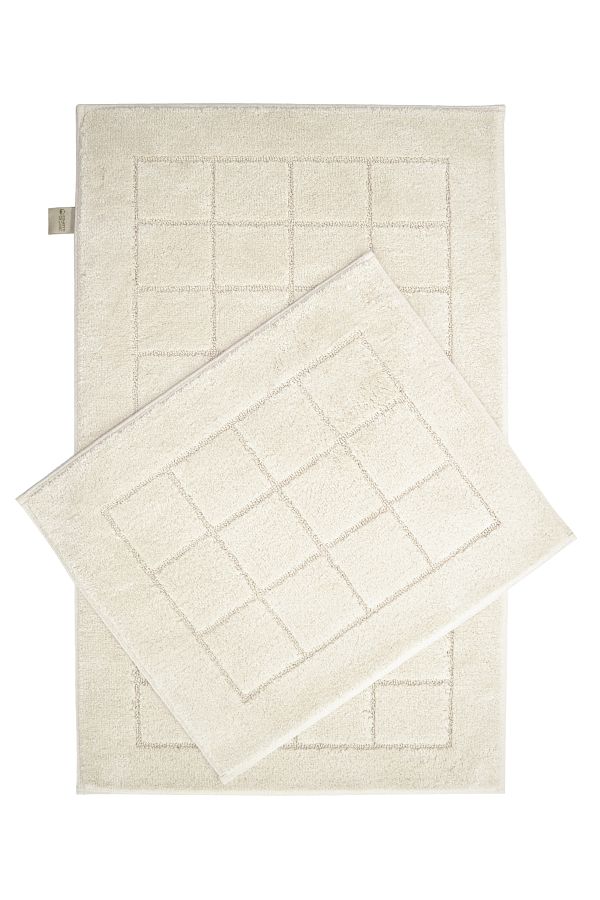 Confetti-Ccl Uni 17725 - Natural-Ecru Bath Mat, 57X100 and 50X57 Set of Two 1