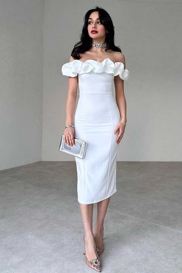 White strapless pencil dress store