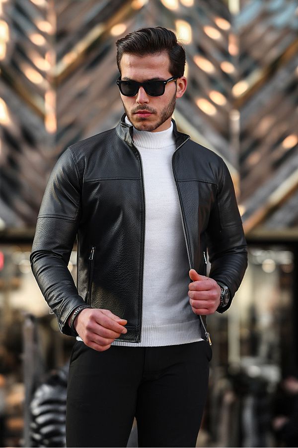 Boymen Men s Leather Jacket Trendyol