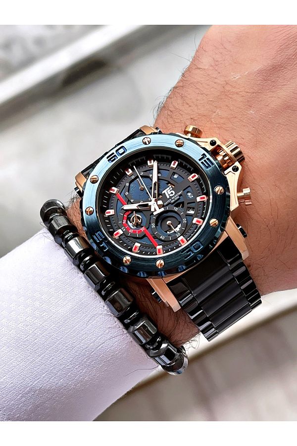 T5 T5 Brand Inner Parts Active 2 Years Warranty Men s Wrist Watch With Bracelet Gift Trendyol