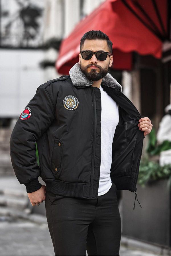 Pilot jacket with epaulettes store