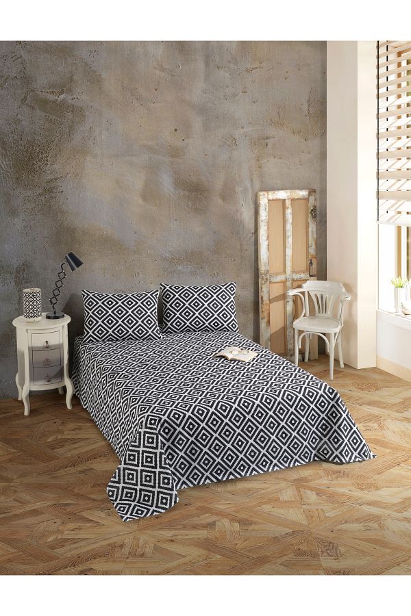 üntaş-Üntaş Serenat Single Sheet Without Elastics and 1 Pillowcase Diagonel 1