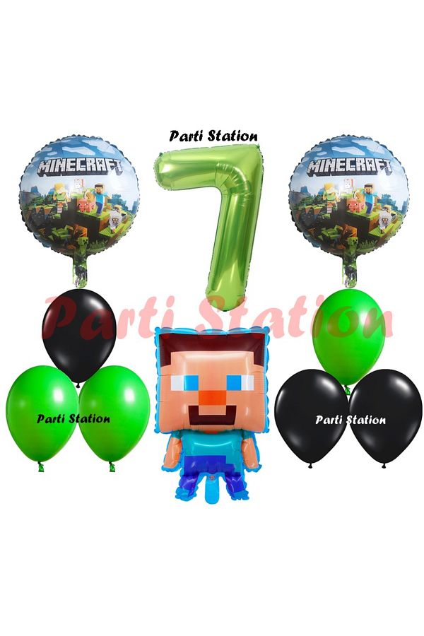 Green online number balloons