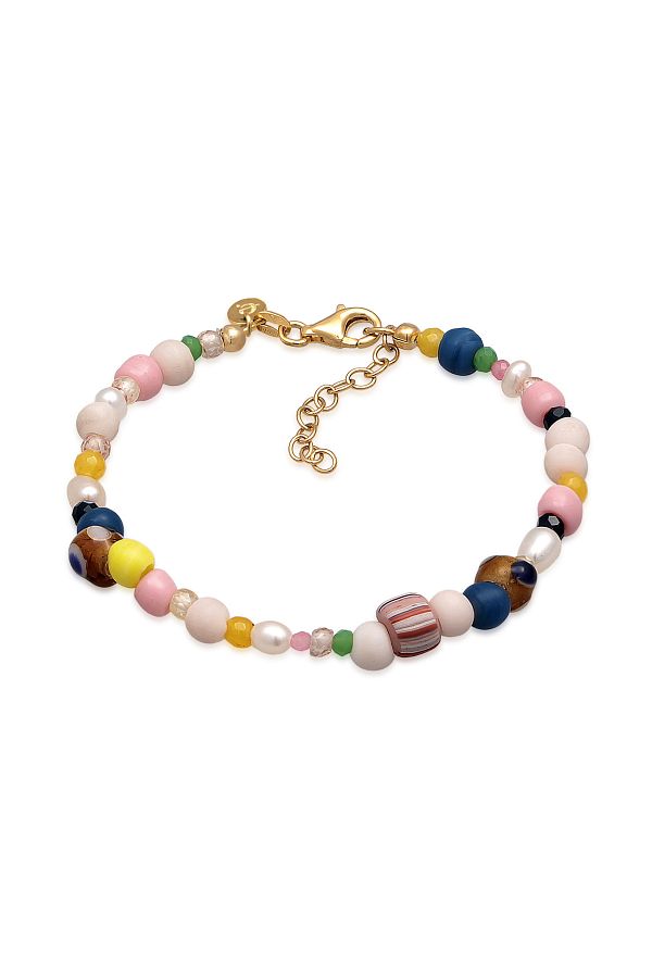 ELLI-Sommermix Bunt-Armband aus 925er Silber – Perlen und Edelsteine 1