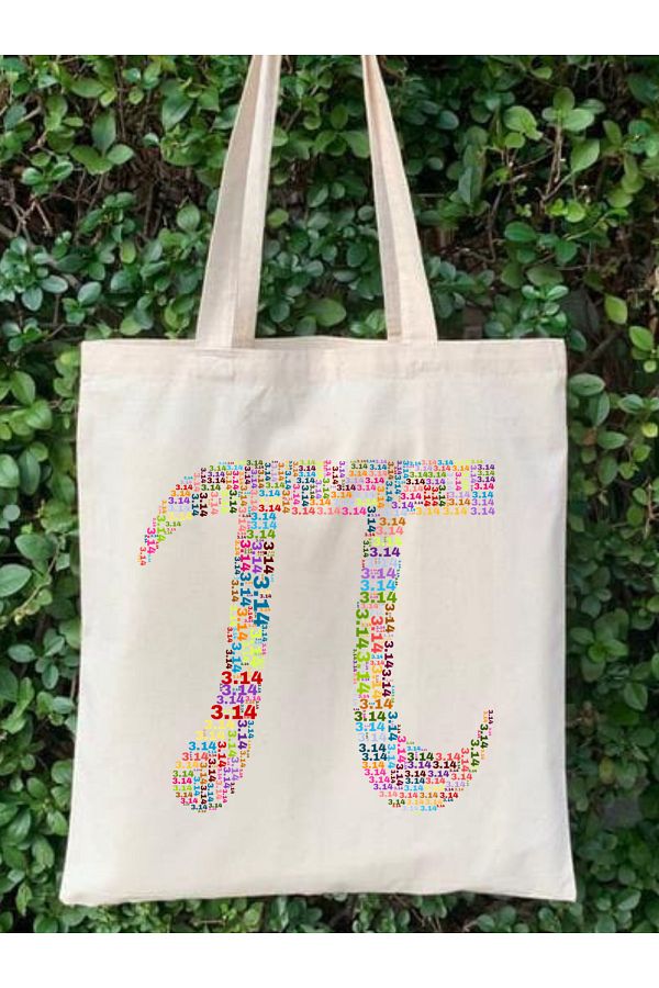 Cemira-Număr Pi, Ziua Pi, Geantă din pânză Pi Design, Geantă de umăr cadou, Geantă tote 1