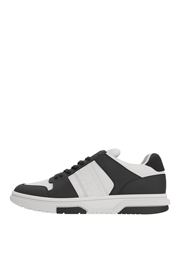 Tommy Hilfiger Black White Men's Leather Sneakers THE BROOKLYN