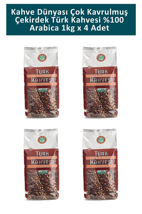 Kahve Dünyası-1 kg x 4 Pieces of Very Roasted Turkish Coffee 1