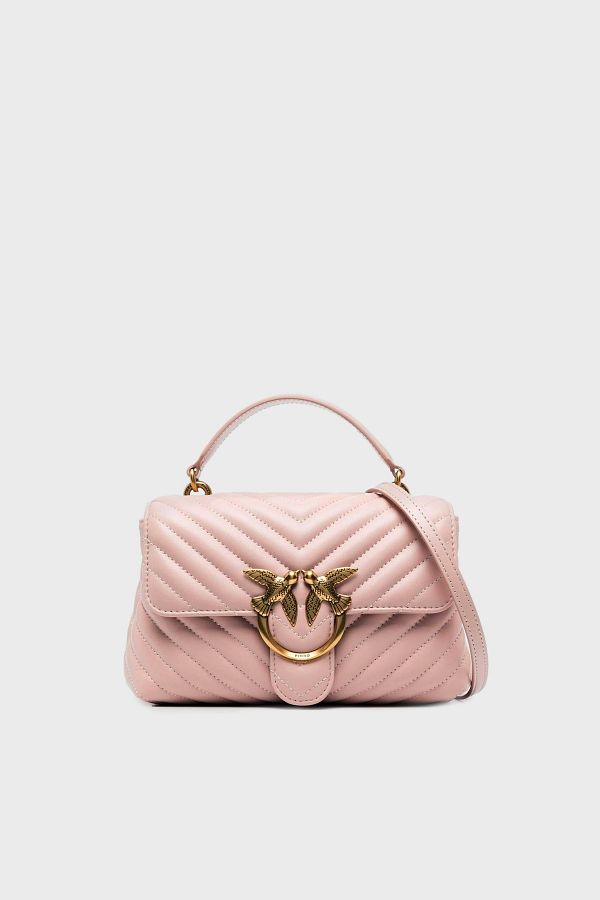 PİNKO-Tasche aus echtem Leder mit Pinko-Logo und abnehmbarem Kettenriemen 100044   A0GK O81Q 1